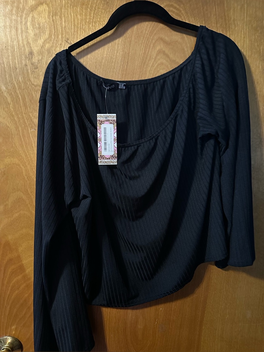 Boohoo off-the-shoulder style long-sleeve top